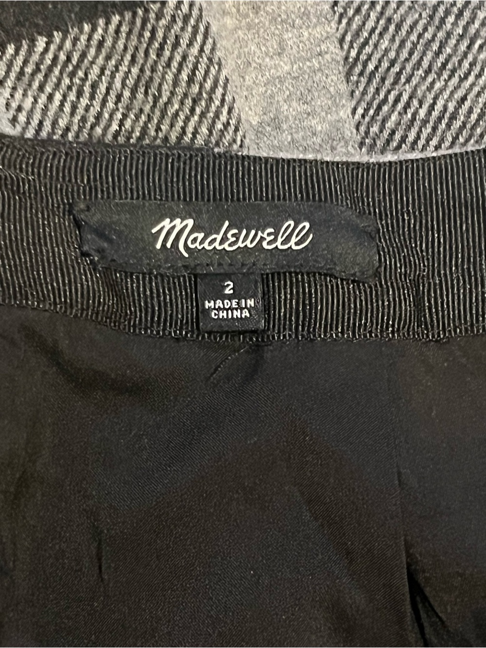 Madewell Black and Gray Plaid Mini Skirt - Picture 5 of 5